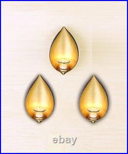Metal Tealight Candle Holders Wall Hanging Best for Decoration Diwali Gift-3PC