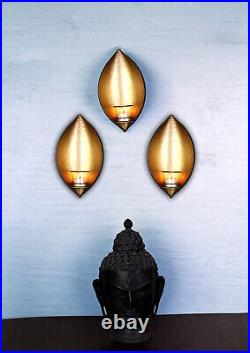 Metal Tealight Candle Holders Wall Hanging Best for Home Decor & Diwali Gift-3PC