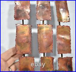 Mid Century Brutalist Copper Torch Cut Candle Holder Wall Sconce Art Sculpture