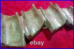 Mid Century Modern Clay Pottery Wall Sconce Candle Holder Luster Iridescent Set