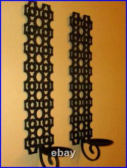 Mid Century Modern Iron Wall Candle Sconces, Art Deco Home Decor, Transitional