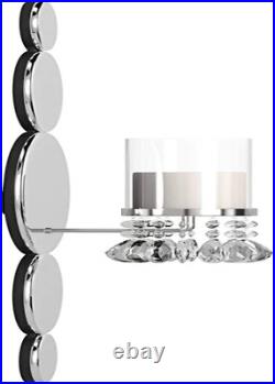 Mirrored Wall Sconce Accent Piece Candle Holder Home Décor Wall Decorations for