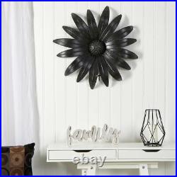 Multicolor 30 x 30 Brushed Metal Daisy Flower Sconce Candle Holder Wall Art De