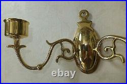 NEW Baldwin Brass 2 armed Wall Sconce Colonial Candle Holders with Glass Globes