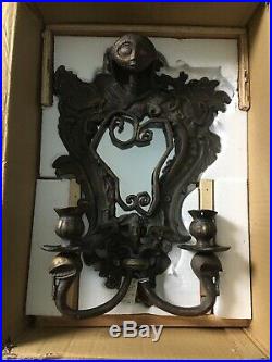 NEW Disney Nightmare Before Christmas Cast Iron Sally Wall Mirror Candle Holder