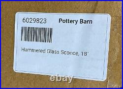 NEW Pottery Barn Hammered Glass Hurricane Wall Sconce Hanging Candle Holder
