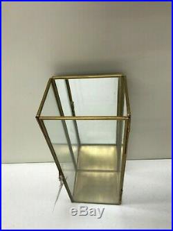 NEW Pottery Barn Meredith Mirrored Wall Mount Pillar Candle Holder LanternGOLD
