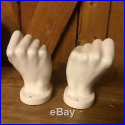 Nancy Funk Fist Hand Candle Holders Wall Scounce Mid Century Modern 70s Signed