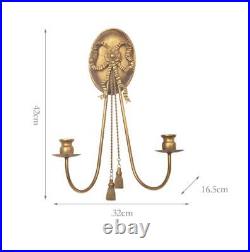 New Luxury Vintage Retro Metal Home Decoration Wall Candle Holders Home Decor