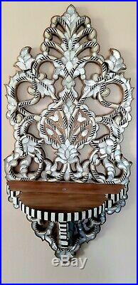 OTTOMAN EMPIRE (Syrian design) MOTHER-OF-PEARL wooden wall hanging candle holder