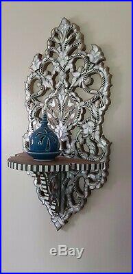 OTTOMAN EMPIRE (Syrian design) MOTHER-OF-PEARL wooden wall hanging candle holder