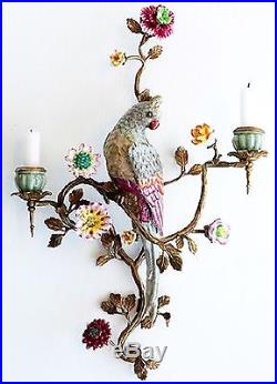 Oiseaux Parrot Wall Sconce Candle Holder (Right) Exquisite Home Decor