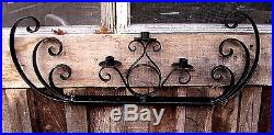 Old Large Vintage Iron Scroll Wall Sconce Home & Garden Taper Candle Holder