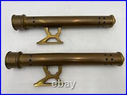 (Only Set!) Vintage 12 Long Copper Brass Torch Wall Mounted Candle Holders