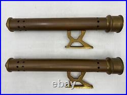 (Only Set!) Vintage 12 Long Copper Brass Torch Wall Mounted Candle Holders