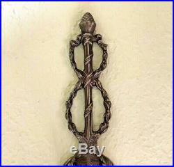 Pair 25 Vintage Bard Intl Bronze Metal Candelabra Candle Holder Wall Sconces