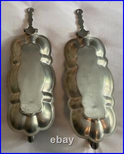 Pair (2)Vintage Colonial Pewter by Boardman Wall Mount Candle Sconces