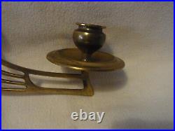 Pair Art Nouveau Piano Or Wall Candle Holder Swivel Arm German #BO