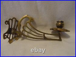 Pair Art Nouveau Piano Or Wall Candle Holder Swivel Arm German #BO