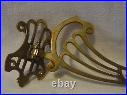 Pair Art Nouveau Piano Or Wall Candle Holder Swivel Arm German #BO