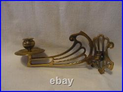 Pair Art Nouveau Piano Or Wall Candle Holder Swivel Arm German #BO