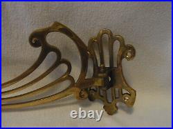 Pair Art Nouveau Piano Or Wall Candle Holder Swivel Arm German #BO