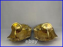 Pair Mottahedeh Large Brass 18 1/2 Candle Wall Sconces