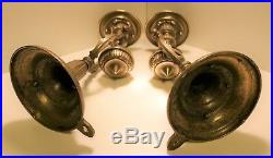 Pair Of Antique Brass Candlesticks Nautical Wall Sconce Gimbal Candle Holders 70