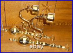 Pair Of Baldwin Brass Sconces with Shades