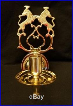 Pair Of Baldwin Brass Williamsburg Chownings Tavern Wall Sconce Candle Holders