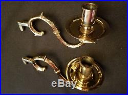 Pair Of Baldwin Brass Williamsburg Chownings Tavern Wall Sconce Candle Holders