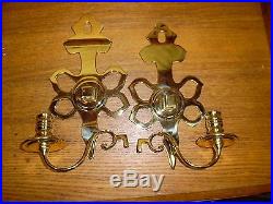 Pair Of Baldwin Brass Williamsburg Style Wall Sconce Candle Holders