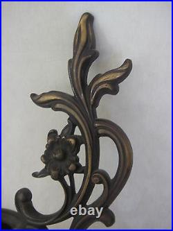 Pair Of Brass Wall Hanging Candle Holders Lacquered (Made In India)
