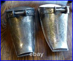 Pair Of Vintage Silver Boot Style Wall Sconces