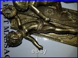 Pair -Set of 2- ANGEL CHERUB Solid Brass Antique Wall Sconces Candle Holders