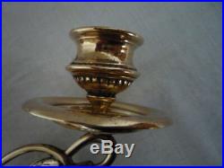 Pair Vintage Decorative Brass Candlestick Wall Candle Holder Wall Sconce Piano