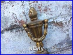 Pair Vintage Double French Empire Brass Bronze Wall Candle Holder Sconce Rococo