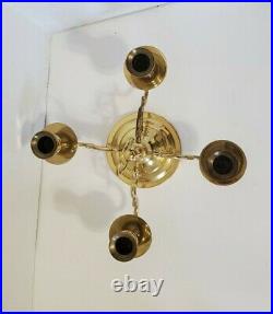 Pair Vtg Baldwin 2 Arm Brass Wall Sconce AND Matching 4 Arm 4 Candle Candelabra