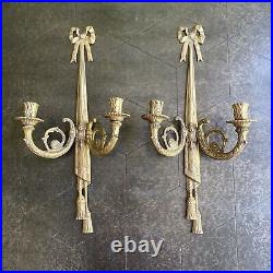 Pair of 2 mid 20th centure Metal wall candle stick holders 20