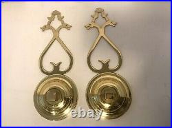 Pair of Baldwin EB Williams Brass Governors Palace Wall Sconces Candle Holders
