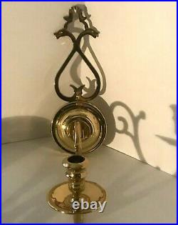 Pair of Baldwin EB Williams Brass Governors Palace Wall Sconces Candle Holders