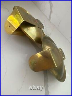 Pair of Colseth Norway brass modern wall candle sconces mid century Scandinavia