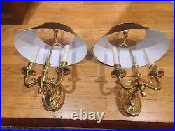 Pair of French Style Bouillotte Candlestick Wall Scones