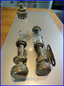 Pair of Railway wall mounted candle holder sconces
