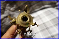Pair of Vintage Ship Nautical Gimbal Brass Candle Holders Ship Wall Mount 1900s
