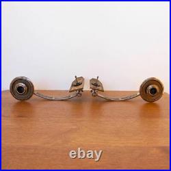 Pair of WMF Art Deco Secessionist Bronze Candle/Piano/Wall Sconces Candleholders