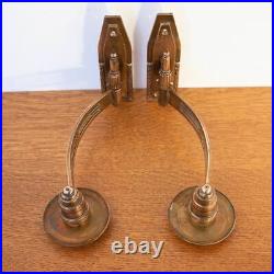 Pair of WMF Art Deco Secessionist Bronze Candle/Piano/Wall Sconces Candleholders