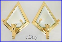 PartyLite Infinity Mirrored Wall Sconce Candle Holder Pair of 2