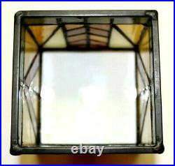 PartyLite Stained Glass Tealight Votive Set Of 6 Bankers Lamp, Wall Sconce Shade