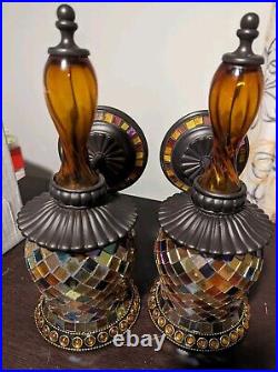 Partylite Global Fusion Mosaic Wall Sconce Pair